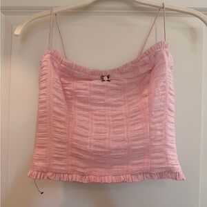 Reformation Pink Textured Camisole